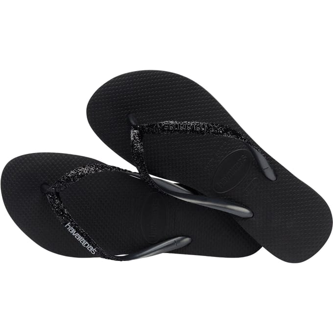 Havaianas Havaianas Slim Glitter II Slippers zwart Rubber