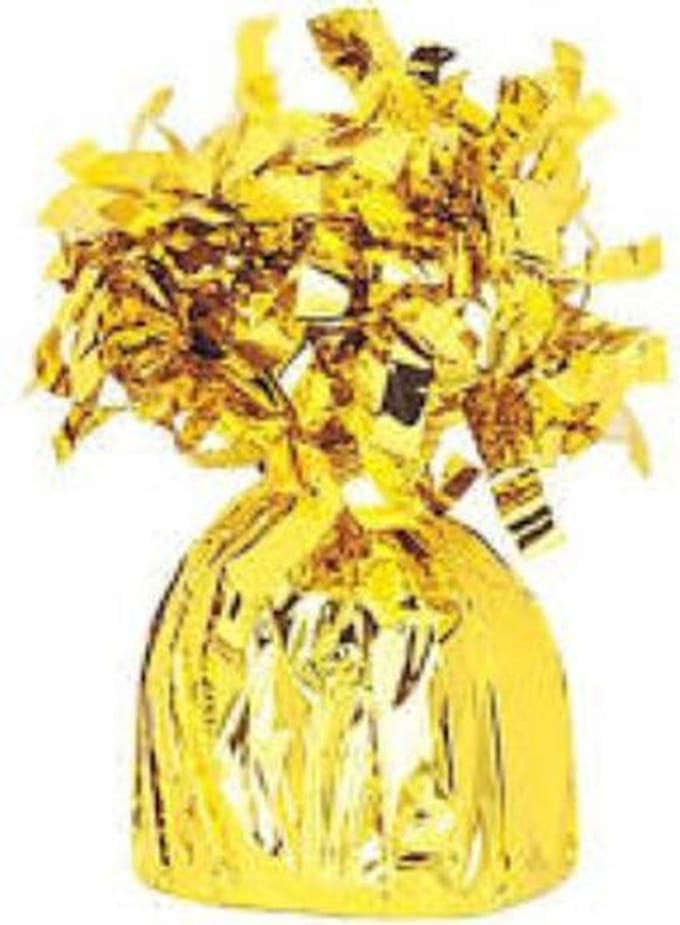 Ballon Gewicht 4 stuks Metallic Goud / 135 gram - 6 cm - 11 cm hoog