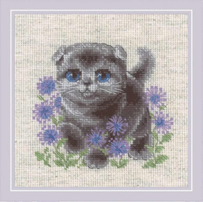 Borduurpakket - Lop-eared Kitten - Telpakket