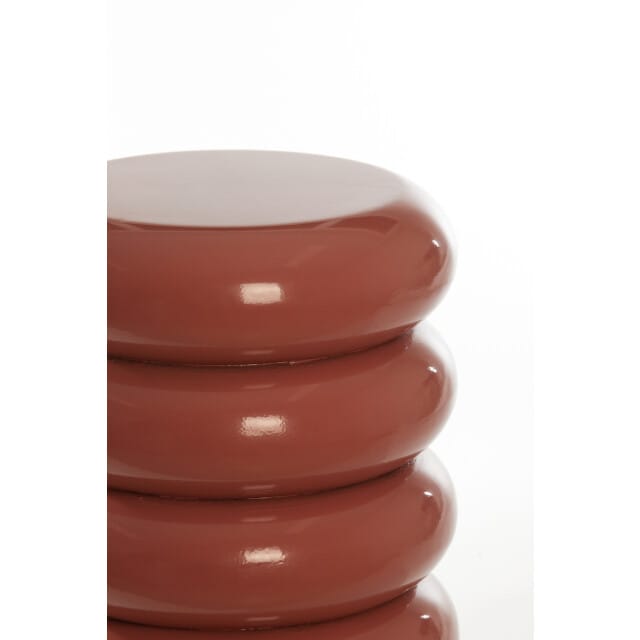 Light & Living Bijzettafel Mirogi - Rood - Ø30cm - Modern