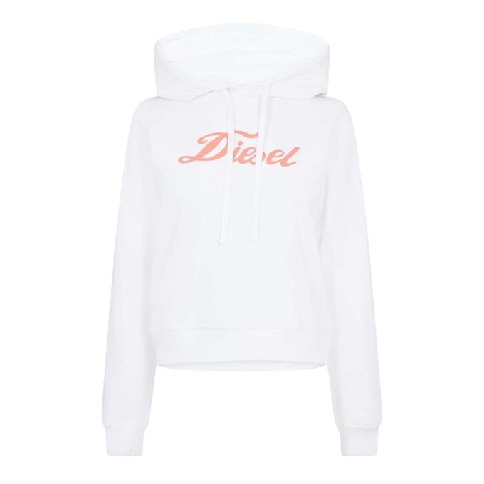 Diesel Hoodie met opschrift voor dames, standaardmodel (Wit)