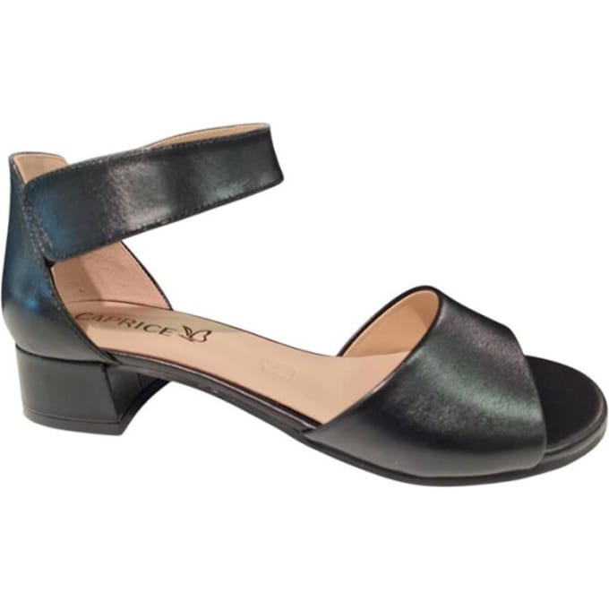 Caprice Leren Dames Sandaletten - Zwart - 38