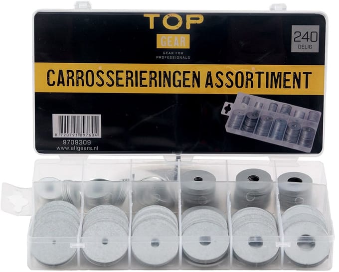 Carrosserieringen assortimentsdoos 240-delig - TOPGEAR