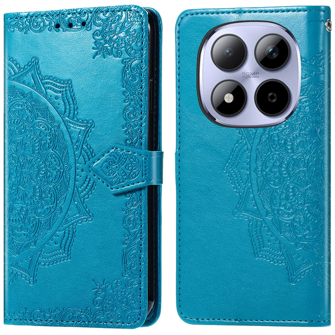 imoshion Hoesje - Geschikt voor Xiaomi Redmi Note 15 Pro Plus (5G) - Mandala Bookcase - Turquoise