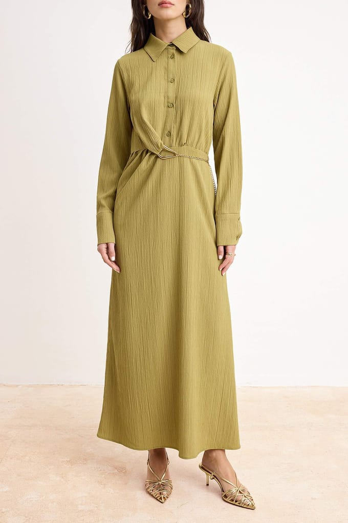 Dames maxi-jurk, plat model, lang, casual/dagelijks, A-lijn model, geschikt voor hijab