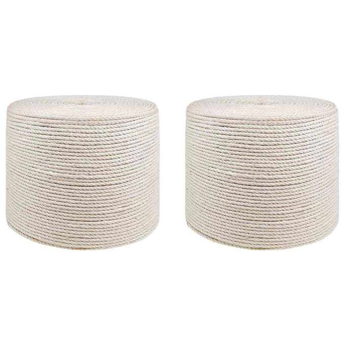 vidaXL - Jutetouw - 2 - st - 2 - mm - Wit - 100% - Tossa - jute