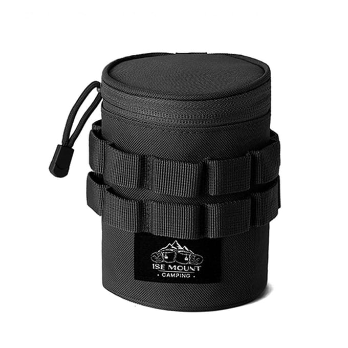 Outdoor BeerCup opbergtas Multifunctionele opbergtas voor kopjes Draagbare camping picknickbeker S zwart