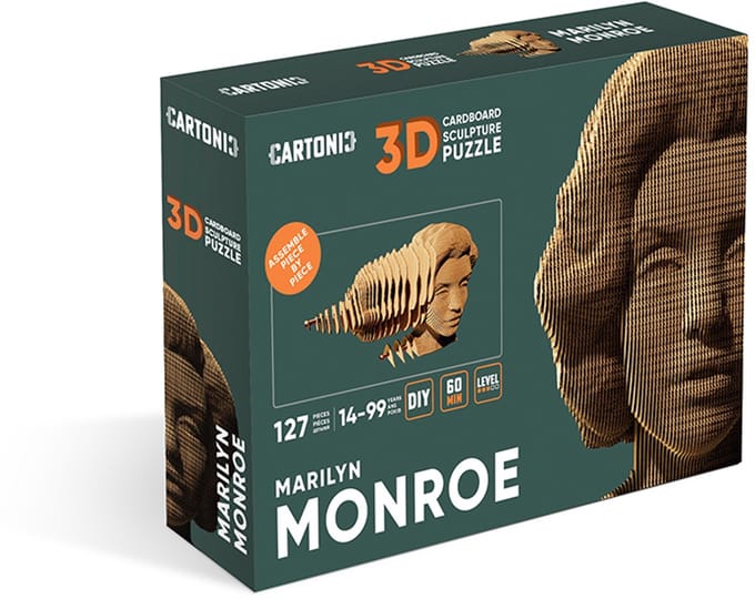 CARTONIC-3D puzzel- Marilyn Monroe-3D puzzel- Speelgoed- Puzzel-DIY- Creatief- Karton- Kinderen en volwassen- 3D- puzzel