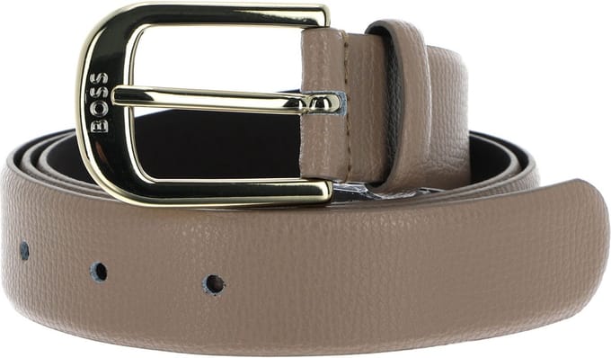 BOSS Leren Riem Anna Leather Belt W75 Taupe