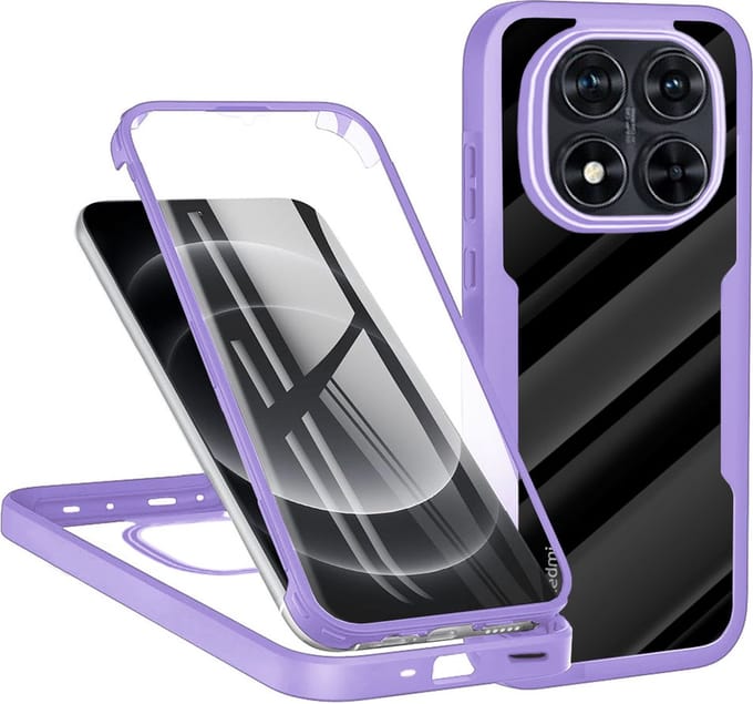 Hoesje geschikt voor Xiaomi Redmi Note 14 Pro 5G/14 Pro Plus / Xiaomi Poco X7 - Techsuit ColorVerse 360 Case met Screenprotector - Paars