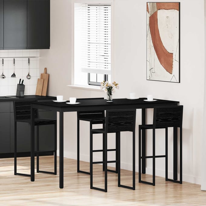 vidaXL - Staande - Bartafel - Bewerkt - hout - Rechthoekig