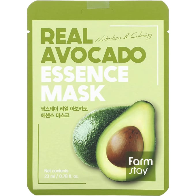 Echte Avocado Essence Schoonheidsmasker, 1 Vel, 23 ml(0.78 fl oz) beige