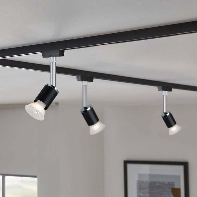 URail Railspot Pure II Losse spot GU10 max. 10W dimbaar 230V Zwart mat