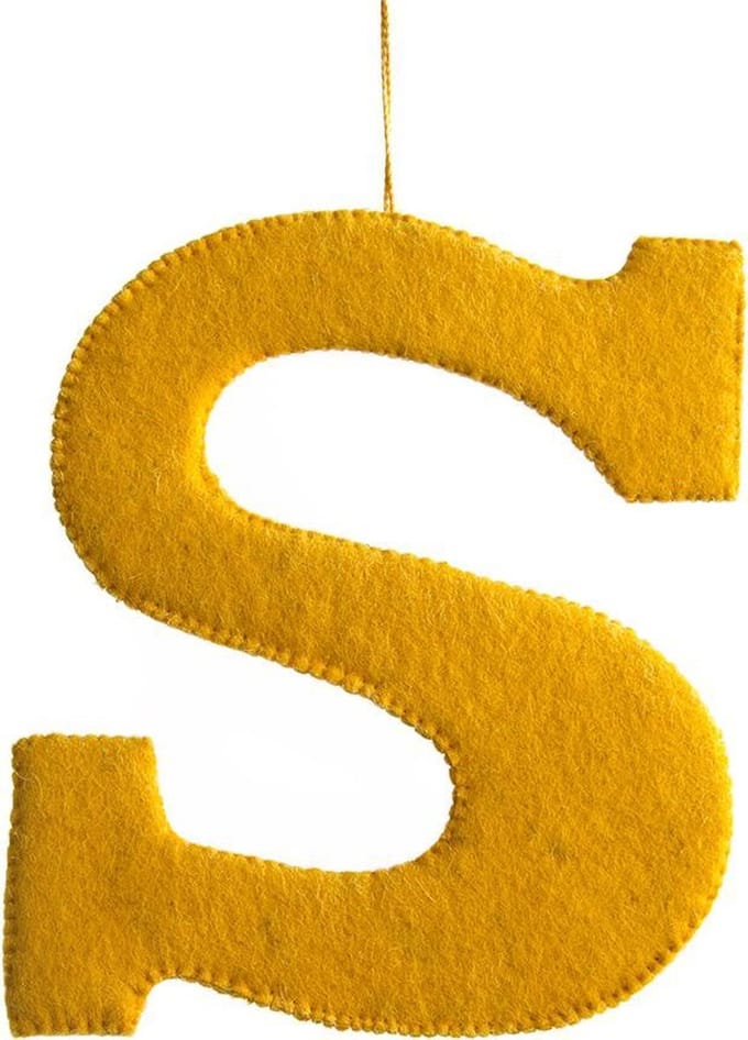 Sinterklaas Letter S -30 cm- Vilt -Sinterklaas versiering