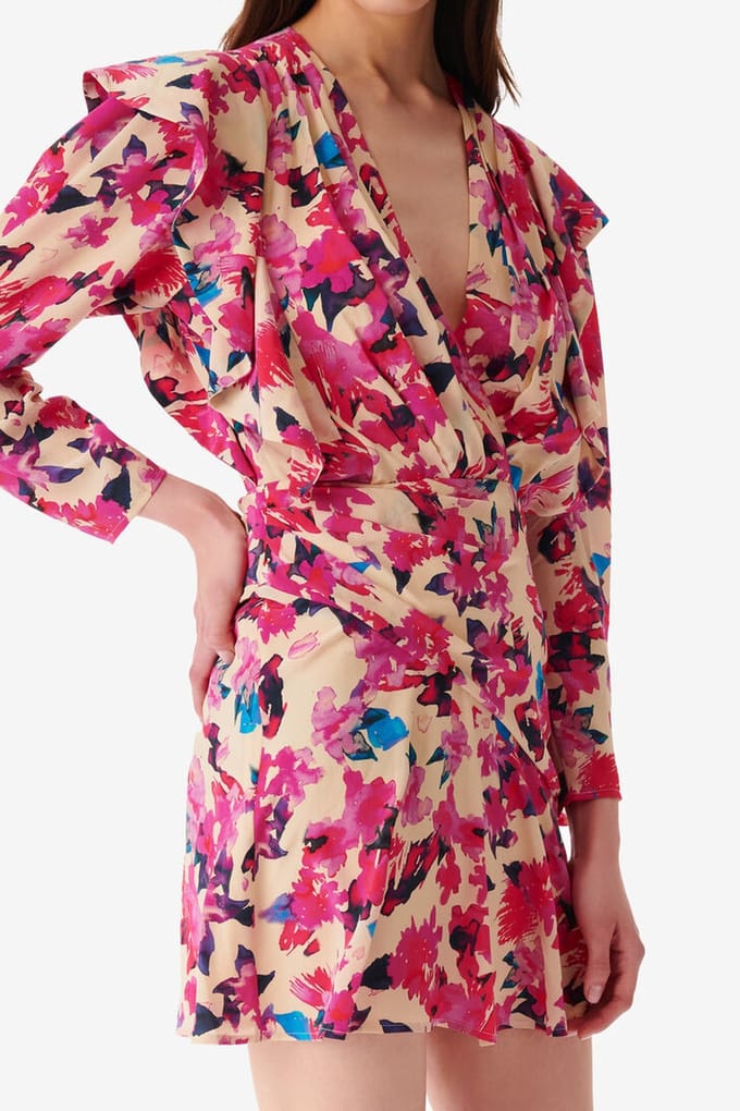 IRO Paris Masca Dress Multico Ecru Taglia: 40 | Abiti Mini Outlet | Donna | Marrone