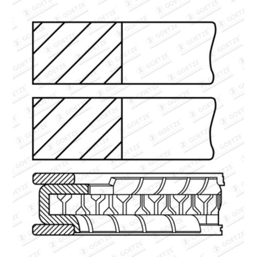 Goetze Engine Zuigerveren set GOETZE 08-107400-00