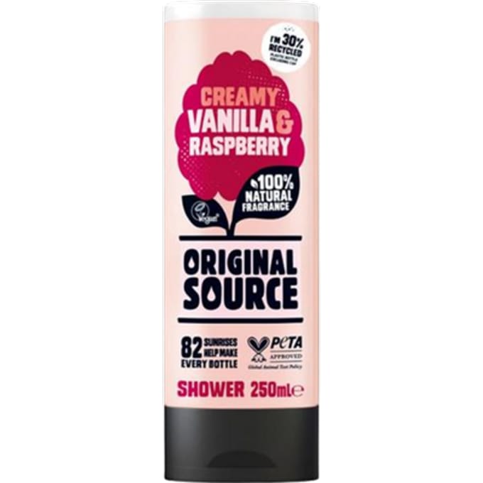 Original Source Creamy Vanilla Milk & Raspberry Shower Gel - 250 ml