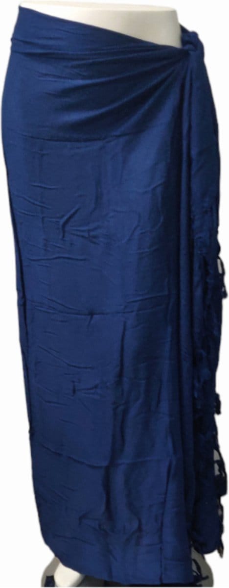 Om Namaste Sarong - 635 - Blauw effen