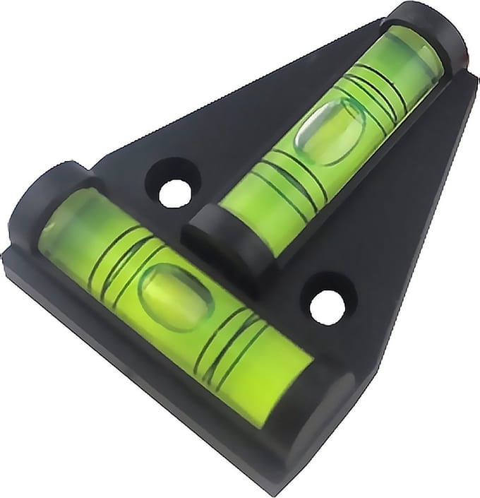 CHPN - Mini waterpas - Stelwaterpas - T-Type - Driehoek - Kruis - Waterpas - Zwart - Gereedschap - Tools - Klein waterpasje