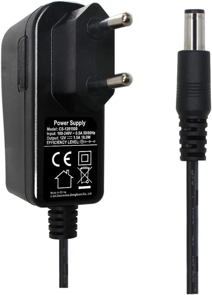 Security-01 AC to DC 12V 1.5A Power Adapter, Plug 5.5mm x 2.1mm for CCTV Camera DVR LED String Light