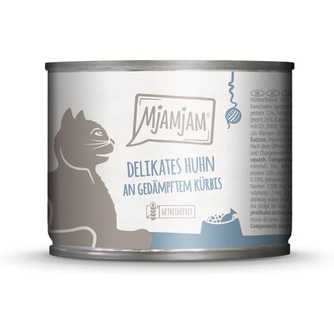 6x200g MjAMjAM heerlijke kip op gestoomde pompoen nat kattenvoer