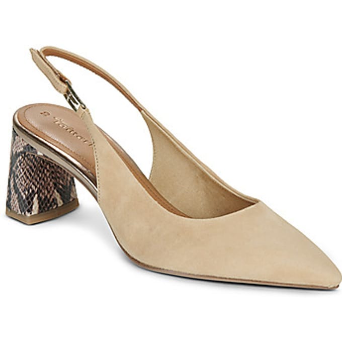 Tamaris Slingbacks beige Suède - Maat 38