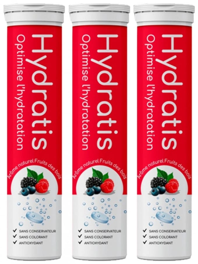 Hydratis Set van 3 x 20 Bruistabletten (Aroma : Vruchten van het bos)