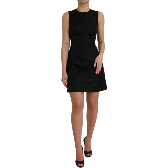 Bloemig Brocade Jurk Mouwloos A-Lijn Mini