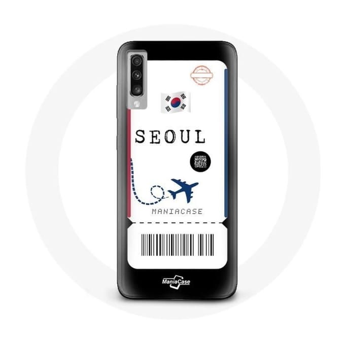 Coque pour Samsung Galaxy A70 Billet d'avion Seoul Corée du Sud
