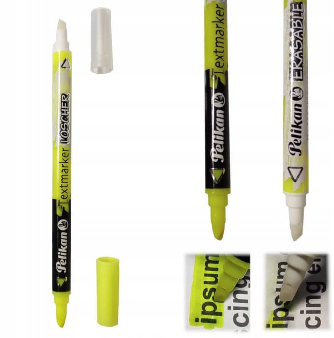 Pelikan Uitwisbare Markeerstift 2-in-1 Geel - Markeren & Corrigeren
