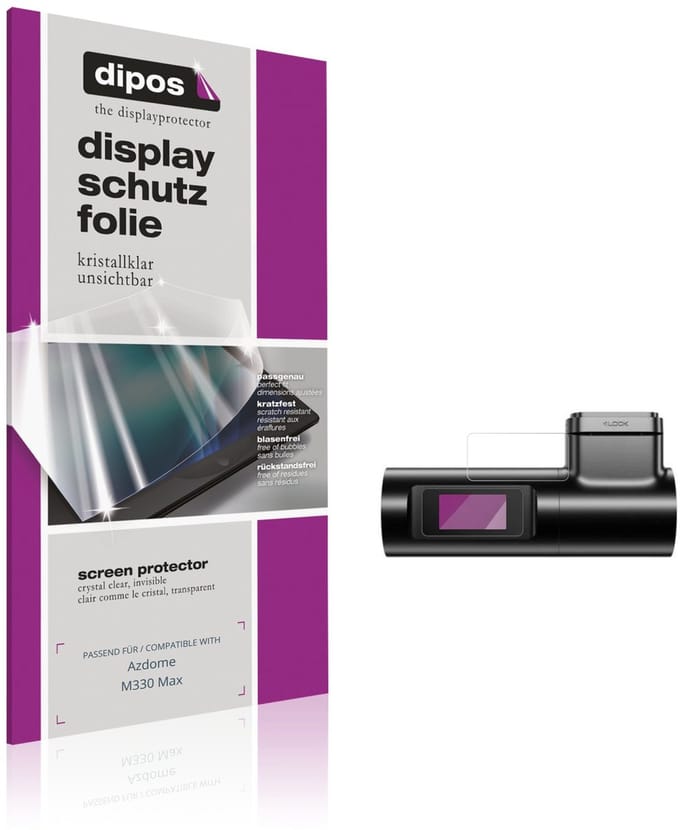 dipos – 2x Beschermfolie geschikt voor Azdome M330 Max | Krasbestendige & heldere Screenprotector Ultra-Thin
