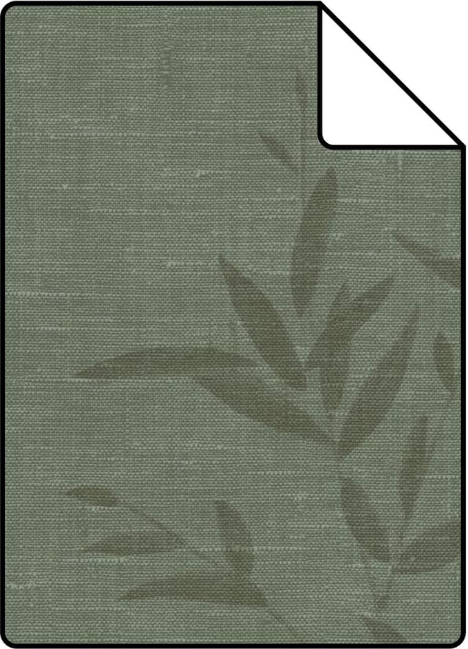 Proefstaal Origin Wallcoverings behang bamboe vergrijsd groen - 26.5 x 21 cm - 347928-S