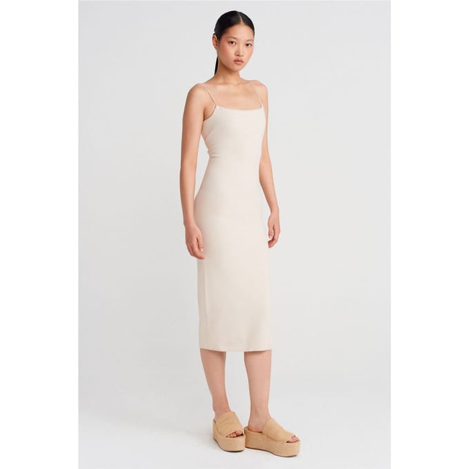 Mouwloos Bodycon Midi-jurk met Uitsnijdetails
