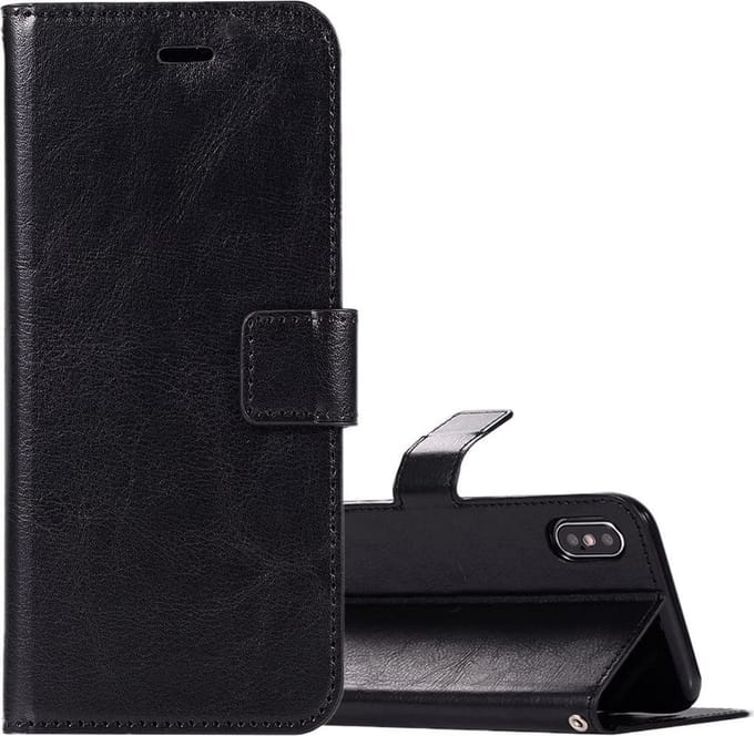 Portemonnee Book Case Hoesje Geschikt voor: iPhone XR - zwart