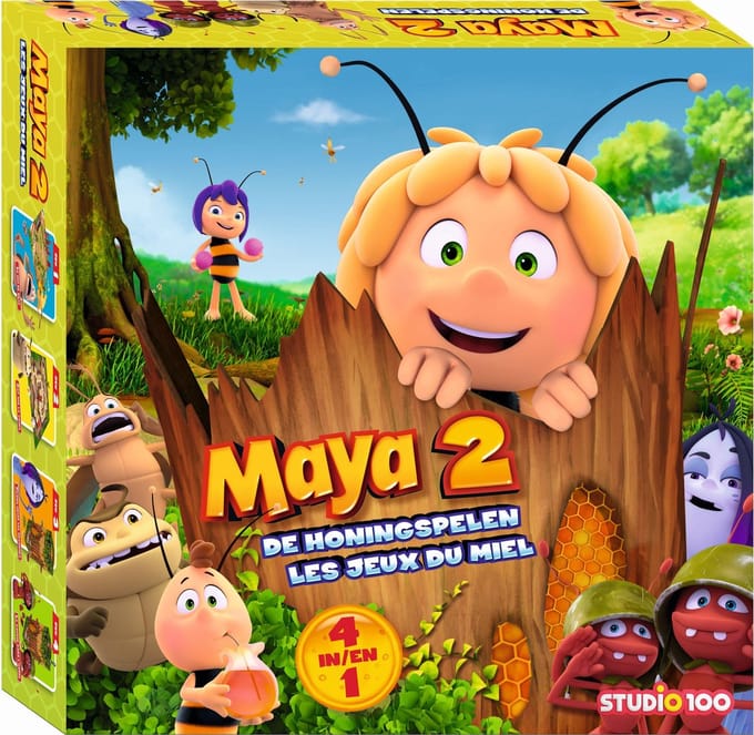 Maya de Bij Honingspelen - 4 in 1 bordspel - Vanaf 5 jaar