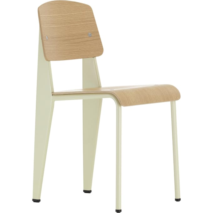 Vitra - Standard - Stoel - Eiken licht - Prouvé Blanc Colombe (écru) - beige