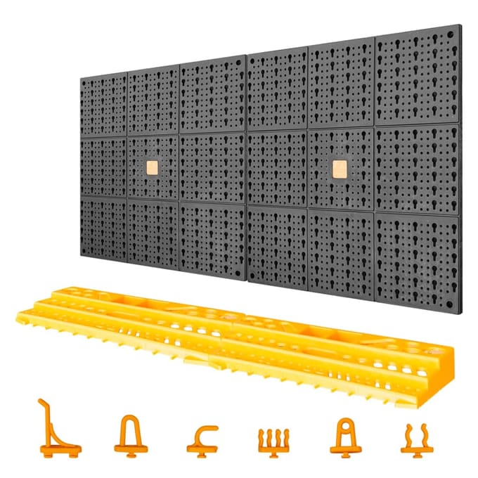 vidaXL - Gereedschapswand - 50 - haken - 500x1000 - mm - polypropeen