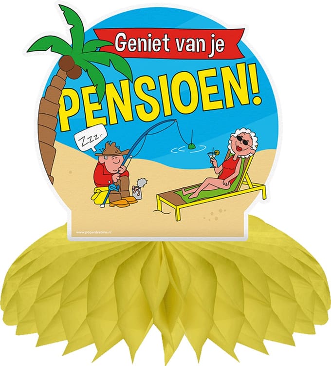 Tafeldecoratie | Feestversiering | Thema: Pensioen | Diameter: 16,5cm
