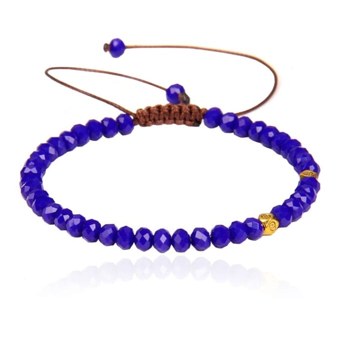 Memphis Armband Natuursteen - 4mm Facetkraal Night