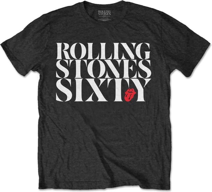 The Rolling Stones - Sixty Chic Heren T-shirt - S - Zwart