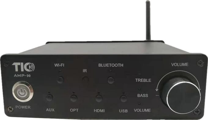TIC AMP99 - Wifi Airplay2 Bluetooth5 versterker 2x50W met tone control