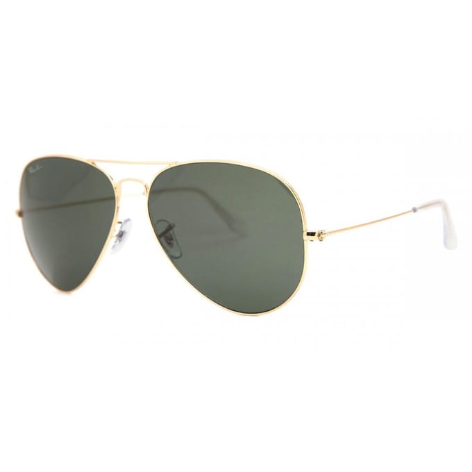 Ray Ban Rb3025 Aviator Large Metaal Blauw Licht Blokkerend 001 Unisex Zonnebril Gold/62-14-140 gray