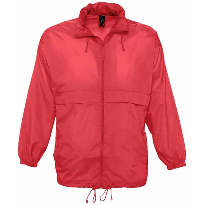 SOLS Unisex Surf Windbreaker Lichtgewicht Jasje (Rood)