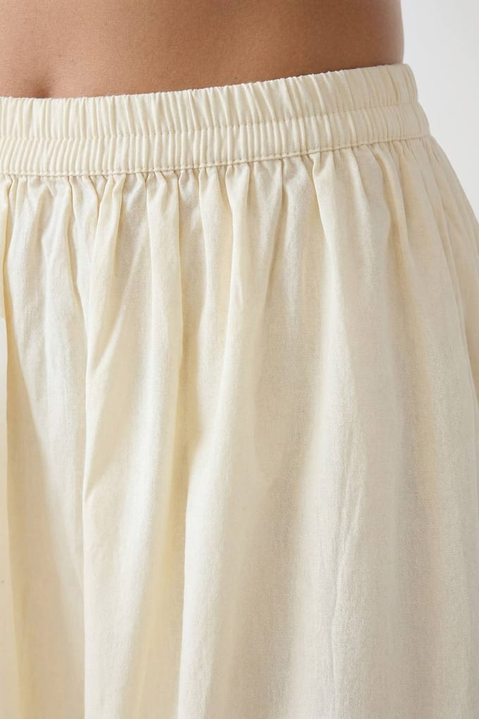 boohoo Dames Katoenen Popeline Maxi Rok | Citroen | Maat: 40