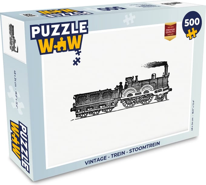 Puzzel Vintage - Trein - Stoomtrein - Legpuzzel - Puzzel 500 stukjes