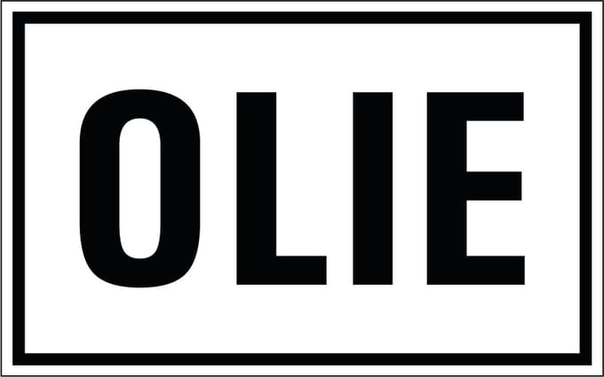 Olie sticker 200 x 125 mm
