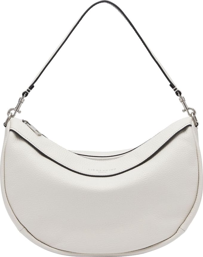 LIEBESKIND BERLIN Leren Schoudertas Melli Heavy Pebble Hobo Bag Coconut Crème
