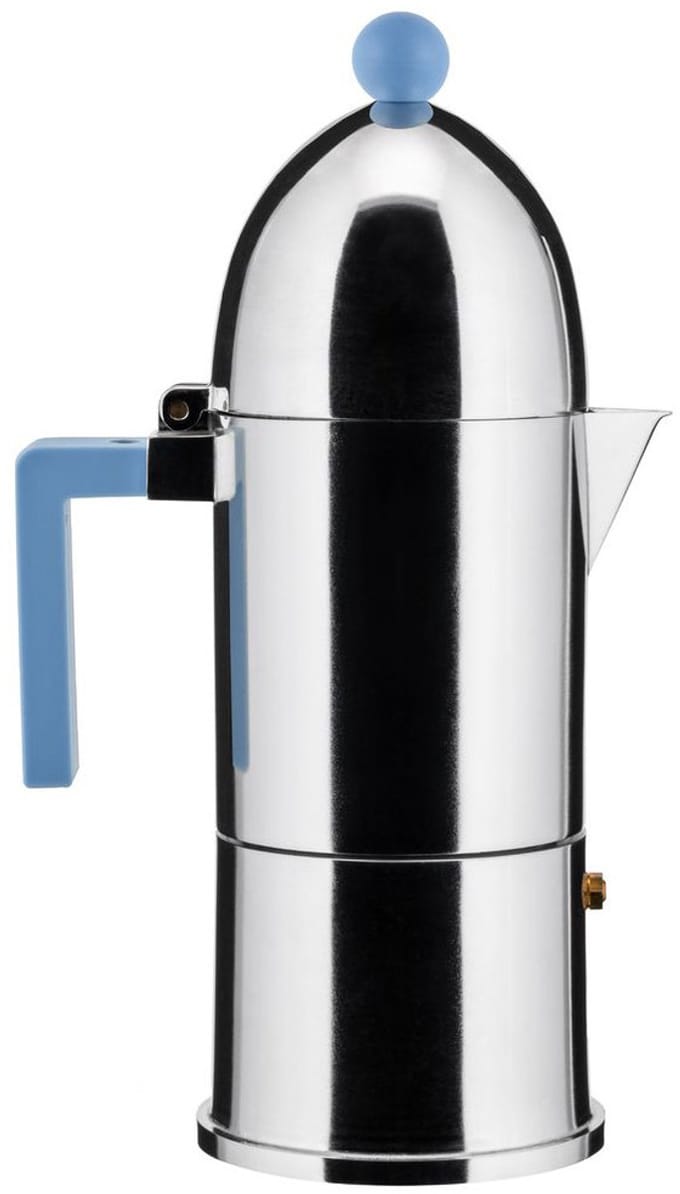 Alessi Inductie-Percolator-La-Cupola-6-kops-Blauw-Handvat