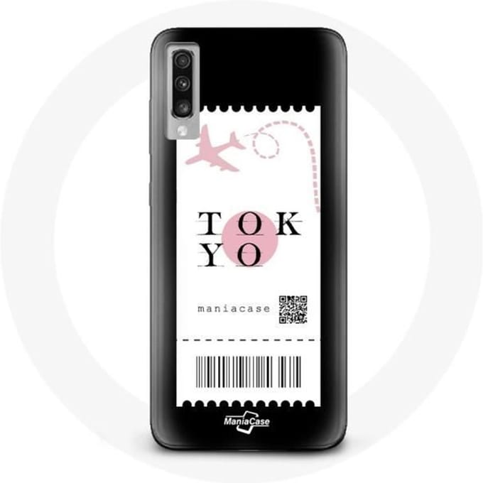 Hoesje voor Samsung Galaxy A70 Vliegticket Tokyo Japan