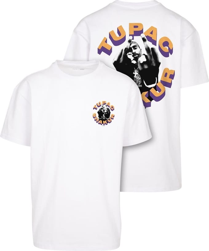 Mister Tee Tupac - 2Pac Toss it up Oversize Heren Tshirt - XXL - Wit